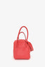 Hermès 2010 Red Clemence Leather Lindy 26 Palladium Hardware