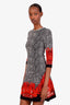 Roberto Cavalli 2013 Multicolour Long Sleeve Midi Dress Size 42