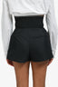 Alexander Wang Black/White Cotton Waistband Logo Shorts Size 0