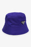Prada Purple Nylon Logo Bucket Hat Size L
