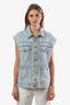 Ulla Johnson Light Denim Cinched-Waist Vest Size Small