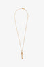 Tiffany & Co. 18K Yellow Gold Heart Key Pendant Necklace