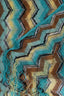 Missoni Green/Brown Chevron Silk Scarf