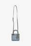 Christian Dior 2020 Blue Lambskin Micro Lady Dior