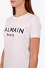 Balmain White Cotton Logo T-Shirt Size XS