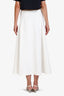 Maje White Wool A-Line Maxi Skirt Size 40