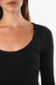 Doen Black Cotton Scoop Neck Long Sleeve Romy Top Size S