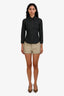 Saint Laurent Beige Lambskin Shorts Size 38
