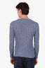 Ralph Lauren Purple Label Blue Silk Linen Knit Sweater Size XS Mens