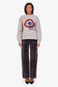 T By Alexander Wang Grey Velour Utility Straight Leg Pants Size 2