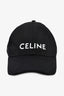 Celine Black Canvas Logo Baseball Hat Size M