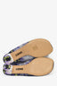 Loewe Purple/Green Sequin 'Floral Toy' Mules Size 38