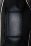 Celine Black/Taupe Leather Suede Medium Trapeze Top Handle Bag with Strap