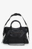 Balenciaga Black Leather Classic Motocross Small City Bag with Strap