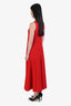 Akris Red Round Neck Sleeveless Maxi Dress Size 6 US