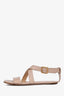 Chloe Nude Scalloped Buckle Sandals Size 37