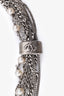 Pre-loved Chanel™ Silver Toned Multi-Strand Chain Pearl Sliding CC Necklace