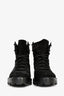 Jimmy Choo Black Suede Lace-Up Crystal Boots Size 41.5