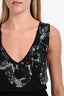 Class Roberto Cavalli Black Sequin Embellished V Neck Sleeveless Dress Size 6 US