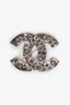 Pre-loved Chanel™ 08V Silver Tone Crystal CC Brooch