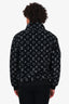 Louis Vuitton Black Monogram Fleece Zip-Up Jacket Size M Mens