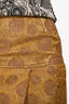 Dries Van Noten Bronze Jacquard Mini Skirt 38