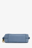 Prada Blue Saffiano Leather Camera Bag With Strap
