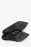 Valentino Black Leather Gunmetal Rock Studs 'Cage 100' Size 40