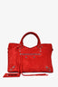 Balenciaga Red Suede City Bag