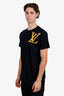 Louis Vuitton Black Cotton Logo T-Shirt Size M Mens