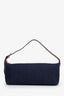 EÉRA Blue Denim Baguette Shoulder Bag