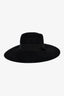 Gucci Black Angora Wide Brim Hat Size M