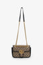 Gucci Beige/Black Diagonal Quilted GG Canvas Marmont Mini Shoulder Bag