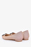Manolo Blahnik Pink Sparkly Crystal Embellished 'Hangisi' Flat Size 36.5