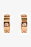 Cartier 18K Pink Gold Diamond Hoop Earrings