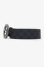 Gucci Black Leather GG Supreme G Buckle Belt Size 95