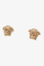 Versace Gold Tone Medusa Earrings