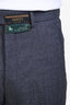Gucci Grey Wool Cuffed Slim Fit Trousers Size 46 Men's