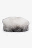 Vintage White/Black Fox Fur Hat