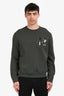 Hermès Green "Ex-Libris" Crewneck Long Sleeve Sweater Size XL Men