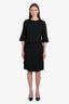 Pre-loved Chanel™ 2007 Silk Raw Hem Pleated Midi Dress Size 42