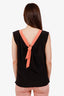Philosophy Di Alberta Ferretti Black/Pink Silk Tie-Back Top Size 8