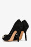 Dolce & Gabbana Black Lace Crystal Bow Heels Size 38