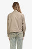 Celine Brown Cotton Buttoned Utility Cropped Button Down Shirt Size 38