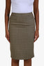 Red Valentino Brown Check Knee-Length Skirt Size 38