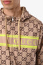 Gucci 2024 FW Beige/Yellow GG Monogram Logo Hooded Jacket Mens Estimated Size M