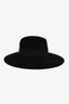 Gucci Black Angora Wide Brim Hat Size M