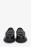 Celine Black Leather Fringe Triomphe Margaret Loafers Size 37.5