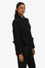 Miu Miu Black Ruffled Hem Tailored Crop Blazer Size 42