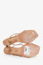Stuart Weitzman Beige Patent Strapeze 85 Sandal Size 9.5